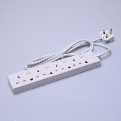 China BS 4 Outdoor Waterproof Multi Strip Extension Cords Socket Switch British Standard for sale