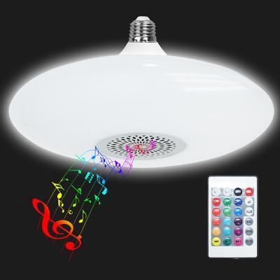 China Modern Smart Remote Control 18W 30W 40W E27 RGB Color Changing Lamp Led Music Bulb Night Light With Color Music Changing Lamp for sale