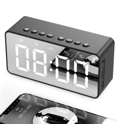 China Mini AUX function TF card new product super bass speaker box. portable wireless wireless alarm clock for sale