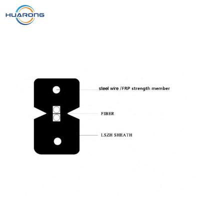 China Indoor Ftth System 1-6 Cores For Brazil And Peru Market Ftth Cable Drop for sale