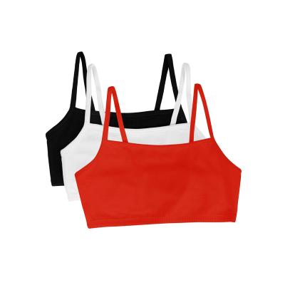 China Women's Breathable Spaghetti Straps Cotton Pullover Sports Bra for sale