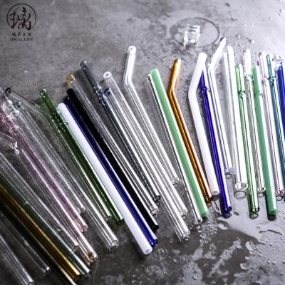 China Sustainable Reusable Glass Straw With High Boron Silicon Milk for sale