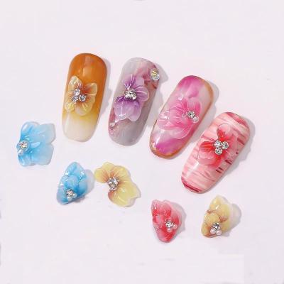 China Nail Art Charms Acrylic Nail Flower Flower Charms Ombre Flower Petal Resin Butterfly Nail Supplies For DIY Nail Art Decoration Mobile Phone Case for sale