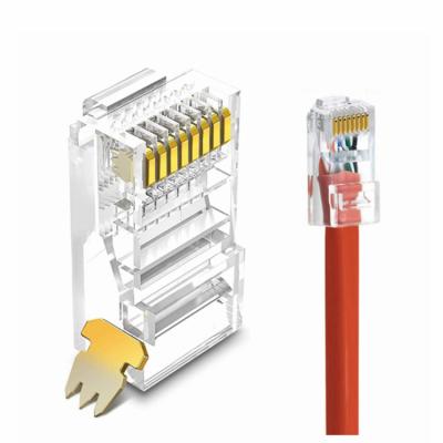 China Power 100 pcs / Unshielded Cat 8P8C 5e RJ5 Connector Internal Type Cat 5 Male Cat5 Connector Bundle CAT5E RJ45 8 Ethernet Network for sale