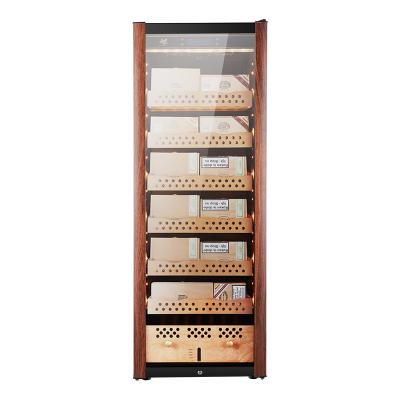 China Wooden Cigar Storage Cabinet Freestanding Humidor Machine Electronic Cigar Humidor for sale