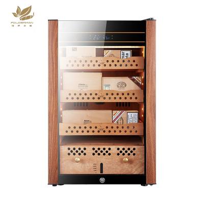 China Cedar Wood Electric Humidor Cigar Cabinet 60%-80% Relative Humidity Adjustable Cigar Humidor for sale