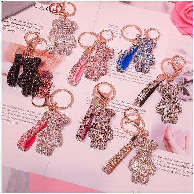 China Charm Easy Bear Fashion Mickey Rhinestone Drill Doll Mickey Key Chain for sale