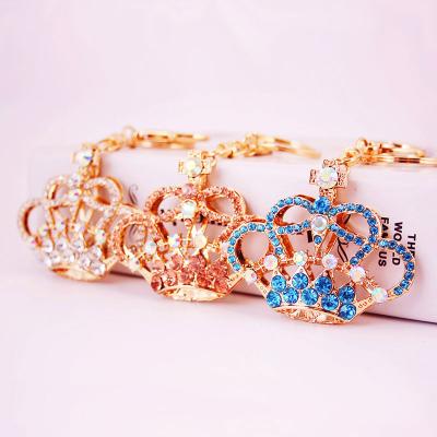 China Rhinestone Easy Creative Crown Cavity Bag Car Women Fashion Key Chain for sale