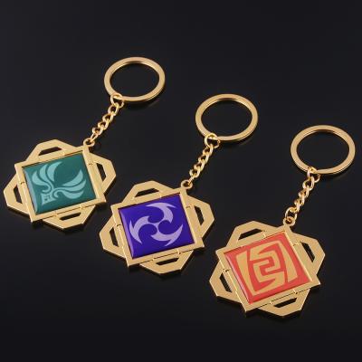 China New Metal Design Anime Game Cosplay Genshin Easy Impact Key Chain for sale