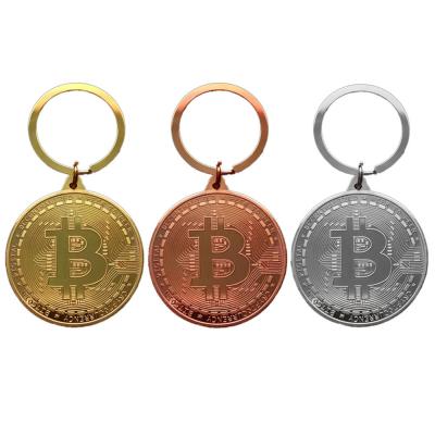 China Direct Selling Environmental Friendly Alloy Factory Bitcoin Key Chain for sale