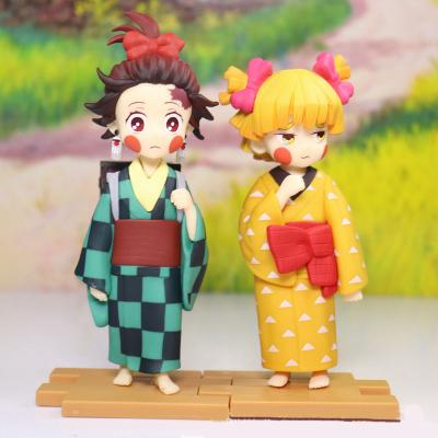 China Anime Series Anime Demon Slayer Doll Model 2022 Main Exchangeable Boxed Tanjirou Anime Action Numbers for sale