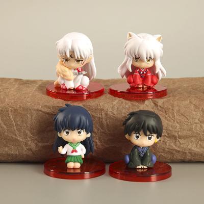 China Anime Series Doll Toy Sesshoumaru Anime Action Figures 4 Piece Set Animation Decoration Inuyasha Car for sale