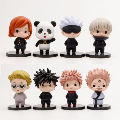 China Anime series wholesale set of 8 Jujutsu Kaisen Ryomen Sukuna Gojo Satoru Q version doll ornaments animation action numbers for sale