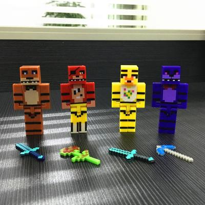 China Wholesale One Set Of 4 Weapon Anime Series Five Nights At Freddy's Building Block Doll Action Figures for sale