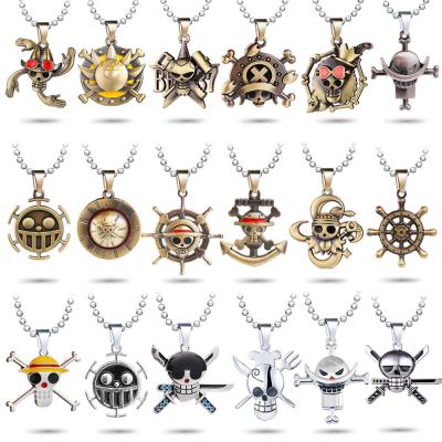 China Wholesale ONE PIECE Anime Accessories Metal Jewelry Pendant Necklace Unfading Luffy Choppe for sale