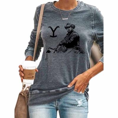 China Matador Long Sleeve Anti-Wrinkle Features News Printing Ultra-thin T-shirt Women's Tricolor Optional for sale