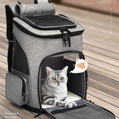 China Fashion Breathable Pet Puppy Shoulder Dog Carrier Dog Carrier Travel Foldable Bag Portable Nylon Bleathable Mesh Puppy Cat Backpack for sale