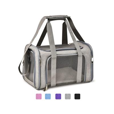 China Travel Portable Dog Pet Carrier Puppy Selling Walking Carrying Shoulder Bag Transparent Solid Foldable Warm Breathable for sale