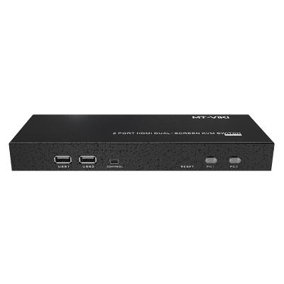 China MT-ViKI Produces New 4K 60Hz 2 in 2 Dual HDMI KVM Switch MT-HK221 for sale