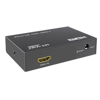 China MT-VIKI 15m Transmission Distance Support 3D 4K*2K 4 Port 4 Way 1x4 HDMI Mental Housing Splitter for sale