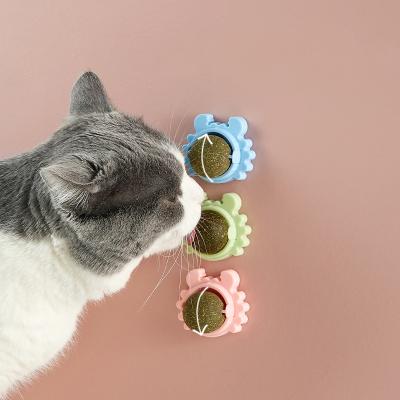 China Sustainable Interactive Ball Catnip Sucker Catnip Wall Ball Toys For Cats Mint for sale