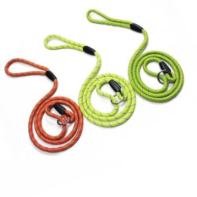 China Reflective High Quality Eco - Friendly Colorful Nylon Rope Dog Leash With Pet Leash for sale