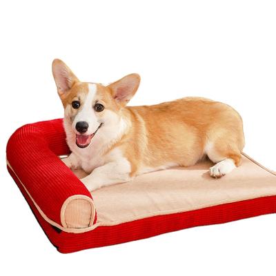 China Eco-Friendly Detachable Multi-Function Cotton Cuddle Dog Supportive Dog Orthopedic Breathable Bed for sale