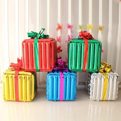 China Gift Toy Christmas Birthday Cube Balloon Box Surprise Gift Box Foil Balloons For Kids Toys for sale