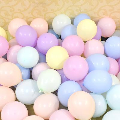 China Bulk Garland Promotional Blue Ocean Toy Digital Foil Balloons 12 Inch Thickened Macaron Latex Pastel Color Balloon for sale