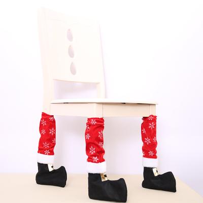 China Holiday decoration & Gift Christmas Wine Bottle Bag Christmas Table Leg Cover Christmas Chair Leg Cover for sale