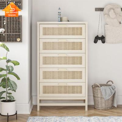 China Hot Sale Living Room Adjustable Wardrobe (Size) Drawer Organizer Rattan Wooden Cabinet For Wholesaler Factory for sale