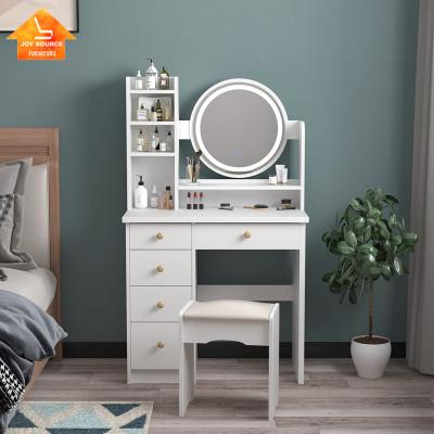 China (Other) Dressers Factory Supply Girls Makeup Table Mirror Glass Light Adjustable Vanity Table Hot Selling for sale