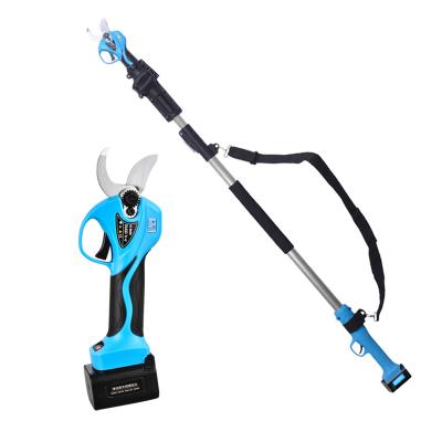 China Non-Slip Handle Electric Pruners Garden Shears Lithium Battery Cordless Extra Long Branch Pruner for sale