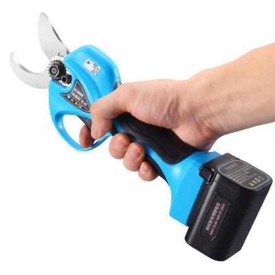 China Anti-skid Handle Cordless Electric Shears With LED Display Screen Professional Tree Branch Pruner With 2Ah Lithium Battery Operated for sale