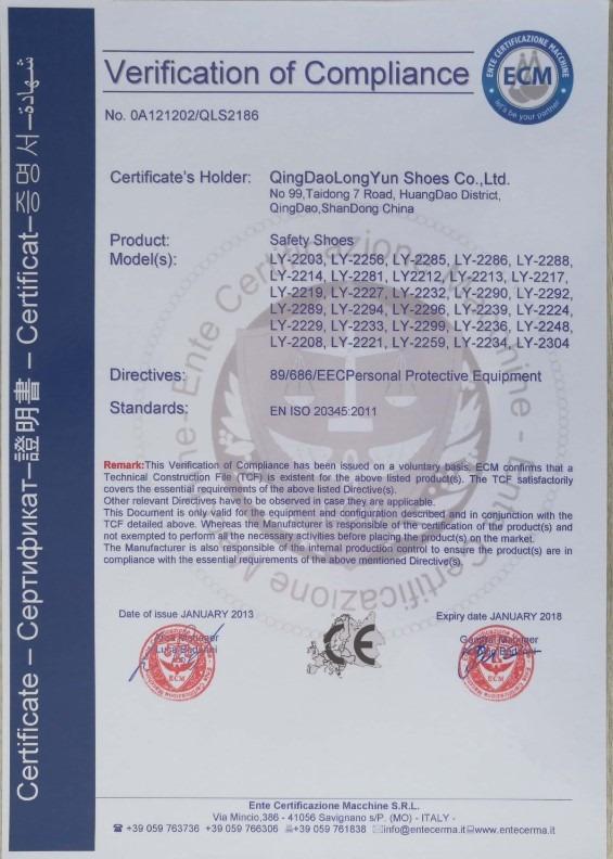 CE - Qingdao Longyun Tengda Protection Products Co., Ltd.