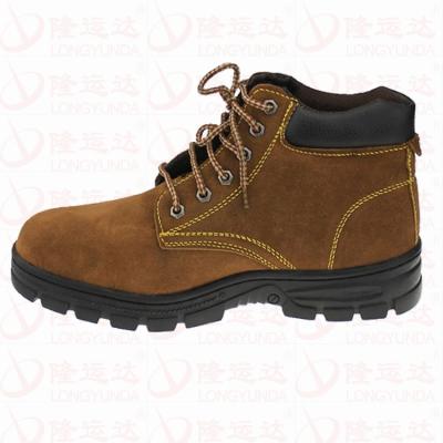 China Wide Cut Steel Toe Protection Mid Toe Toe Popular Safety Rubber Boots Brown/Gray/Yellow for sale