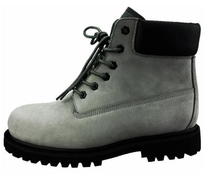 China Steel-Toe Mid-Cut Steel Toe Goodyear Welted Shoes Gray for sale