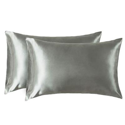 China Custom Anti Dust Mite Pillow Case Set Luxury Silk Satin Pillow Case for sale