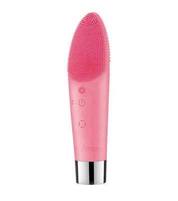 China Hot Selling Beautity 3-in-1 Silicone Facial Cleansing, Massage and Shaving Fast USB Charge Pink Cosmetics for Ladies Women. for sale