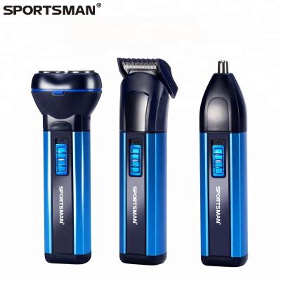 China SPORTSMAN Trimmer Twin Hair Nose Sideburn Trimmer Men's Electric 3in1 Blade Shaver for sale