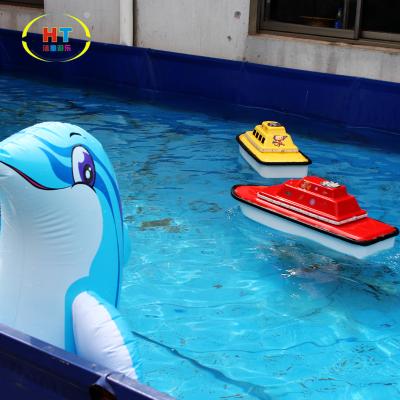 China 2017 Water Region rc boat 2.4G Battery Operate ABS Hull High Speed ​​Remote Control Boat For Inflatable Pool for sale