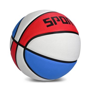 China Rubber Ball Basketball Customized Basketball Ball Rubber Material Custom Printed Colorful Deep Channel Rubber Basketball for sale