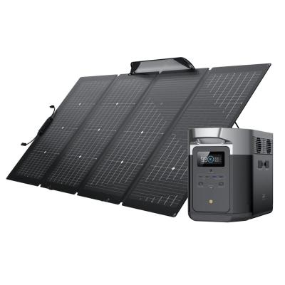 China Type C Type C ECOFLOW Solar Generator DELTA Max (2000) 2016Wh with 220W Solar Panel, 6 X 2400W (5000W Surge) AC Outlets,Portable Power Station for sale