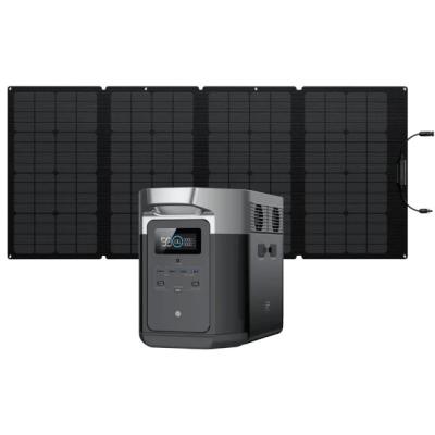 China Remote Control Remote Control EcoFlow DELTA Max1600 160W porta power station solar panel set, solar generator for sale