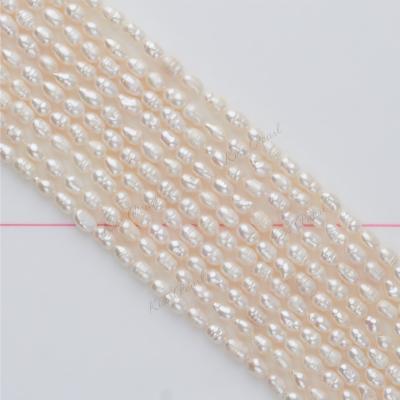 China Wholesale White True Strand Freshwater Pearl Bead 4-5mmMeasly Pearl Necklace For Jewelry Making Natural Freshwater Pearl for sale