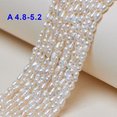 China DIY For Jewelry Making 4.8-5.2mm A Grade Rice Shape Blank Beads Loose Beads For Loose Beads Wholesale for sale