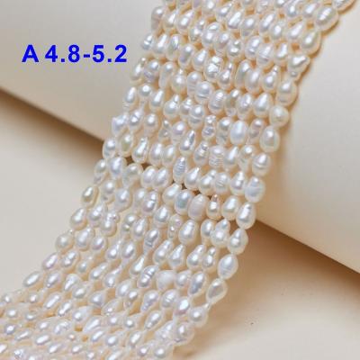 China DIY For Jewelry Making 4.8-5.2mm A Grade Rice Beads Strand Mini Beads With White Beads for sale