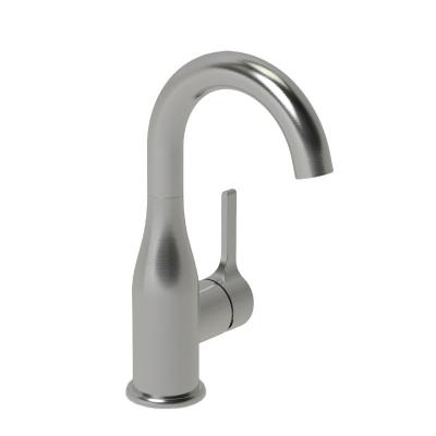 China Contemporary Single Control Lavatory Faucet PVD Satin Nickel Lavatory Faucet for sale