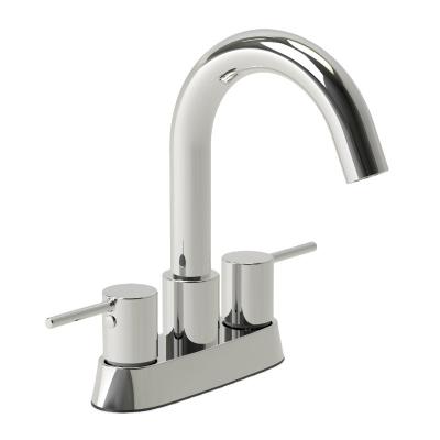 China 4 Inch Two-Handle Contemporary Centerset Bathroom Lav Faucet for sale