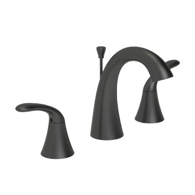 China 8 Inch Widespread Contemporary Lavatory Matte Black Faucet for sale